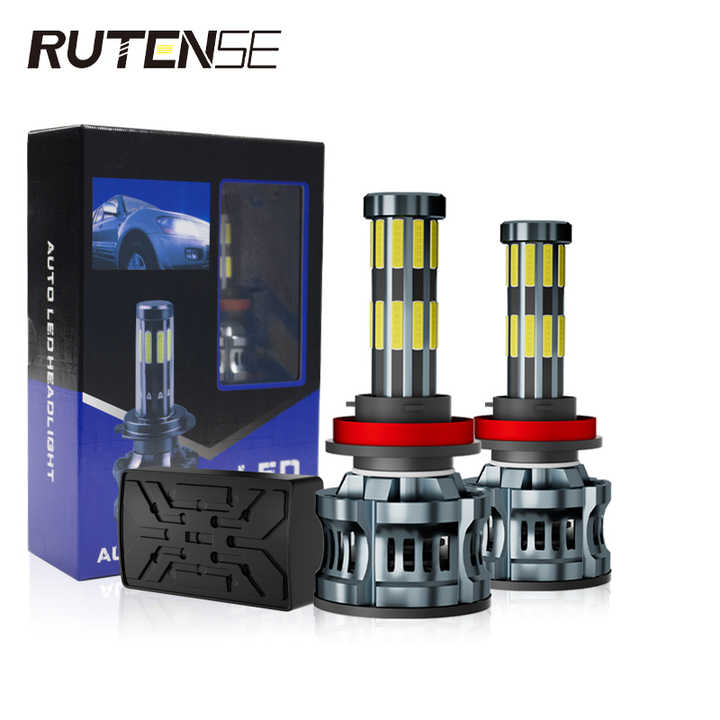 RUTENSE vehicle parts replacement universal 20 sides car led headlights
