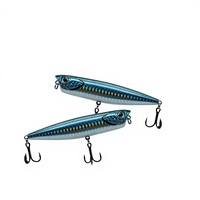 Leurre en acier inoxydable pour pêche transfrontalière, type Flying Shark, Popper Surface-rig, Swimbait Dog-paddle zig-zag, Système Dead-fly, Wave-paddling