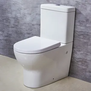 Роскошный Домашний напольный унитаз HILITE из двух частей круглой формы, австралийский стандарт, водяной туалет с двойной промывкой