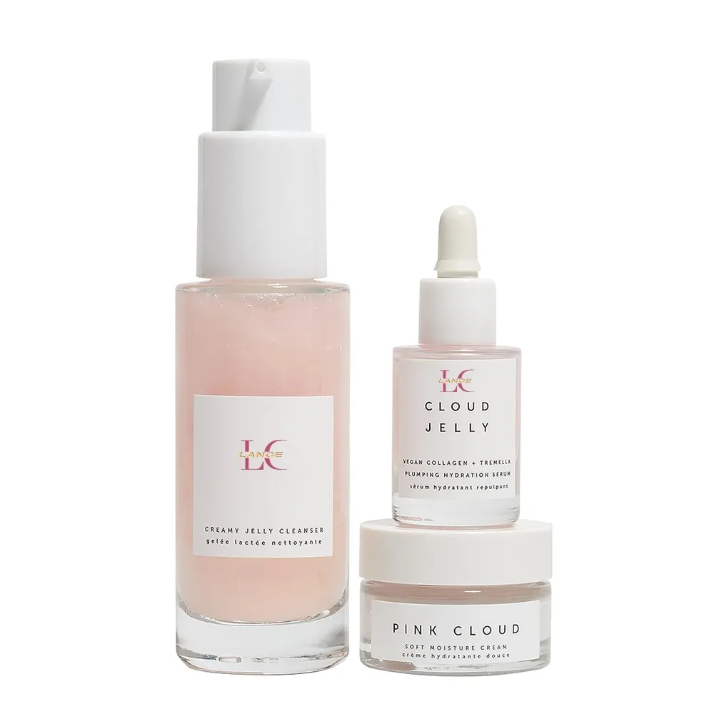 OEM Korean Organic Vegan Pink Jelly Hydrating Skin Care Set Supplier Custom Logo Private Label Skin Care Manufacturers