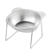 Nouveau support de gamelle pour chien et chat en acier inoxydable 304, protection de la colonne cervicale, anti-renversement, étanche, rehausseur d'alimentation pour animaux de compagnie