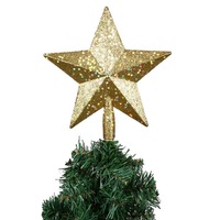 Décoration d'étoile de sapin de Noël portable, en polyrésine, formes hexagonale, carrée et diamant, colorée, pour les fêtes, la maison et le bureau