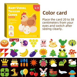 Personalización Versión en inglés Tarjeta de Educación <span class=keywords><strong>Temprana</strong></span> Infantil Tarjeta de estimulación de seguimiento visual para bebés de 0 a 3 meses en color - Product Image 4