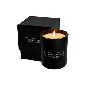 Cao cấp màu đen cứng nhắc các tông nến giấy ống vuông Xốp Chèn nến thơm Jar bao bì hộp - Product Image 1