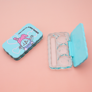 Paleta de Sombras de Ojos Love <span class=keywords><strong>Beyo</strong></span> de 3 Piezas con Forma Única Irregular de 3 Colores, Empaque con Compartimento para Brochas y Cierre Perfecto - Product Image 5