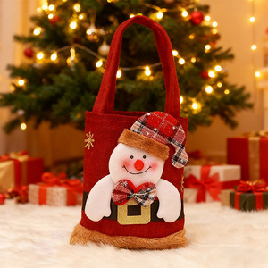 Tùy Chỉnh Sang Trọng Giáng Sinh Quà Tặng Túi Tote Túi Người Tuyết Fawn Santa Claus Túi Quà Tặng Cho Trẻ Em Kẹo Lưu Trữ Xmas Đảng Kỳ Nghỉ Trang Trí - Product Image 6