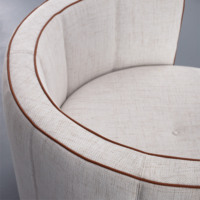 Fauteuil de Style moderne, fauteuil de salon en tissu, conception de baril classique, nouveau Design