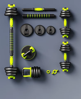 Ensemble d'haltères réglables en ciment, coque en plastique portable, poids remplissables de sable/eau pour la maison, la salle de sport, la remise en forme, logo personnalisé disponible