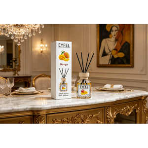 Diffuseur de parfum pour voiture EYFEL 130ml sans alcool, écologique, en verre bleu, parfum longue durée, désodorisant, décoration, aromathérapie - Product Image 3
