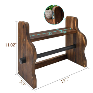 Nhà Bếp Giữ Khăn Giấy Bằng Gỗ Treo Tường Rắn Torched Gỗ Khăn Giấy Cuộn Chủ Với Hiển Thị Lưu Trữ Kệ - Product Image 6