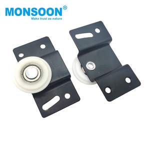 Rouleau de guidage <span class=keywords><strong>coulissant</strong></span> en nylon porte coulissante roues roulantes en métal bas de porte en verre porte coulissante rouleau supérieur - Product Image 1