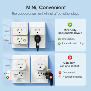 Enchufe inteligente <span class=keywords><strong>SMATRUL</strong></span> Tuya 16A, enchufe <span class=keywords><strong>WIFI</strong></span> para monitoreo de potencia de sincronización, electrodoméstico inteligente Compatible con la aplicación Alexa Google Home - Product Image 2
