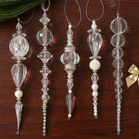 Adornos y Colgantes Transparentes de Alta Calidad LANTINGXU para Decoración de Árboles y Paredes, Colgantes Navideños Festivos Personalizados