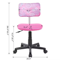 Chaise de bureau pivotante sans accoudoirs, design moderne, dossier bas, réglable en hauteur, entièrement en maille, pour formation et enfants, 270 mm, vente en gros