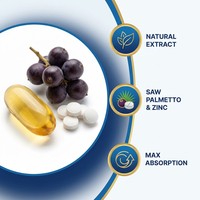 Capsules pour la santé de la prostate pour hommes, marque privée OEM - Formule naturelle à base d'extrait de palmier nain pour le soutien de la vessie - 60 capsules