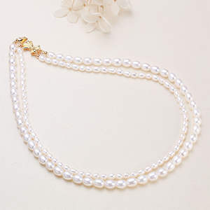 Collier de la Reine Mère Cixi, perles rondes parfaites de 6-7 mm, forte brillance, produit fini - Product Image 1