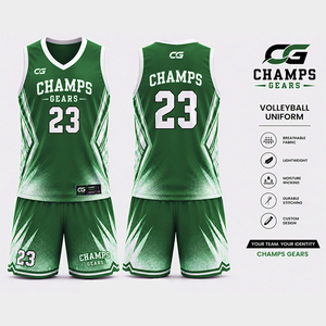 Conjunto de Uniforme de Voleibol Personalizado, Transpirable, de Secado Rápido, Jersey y Pantalones Cortos que Absorben la Humedad, Ropa Deportiva con Estampado por Sublimación - Product Image 3