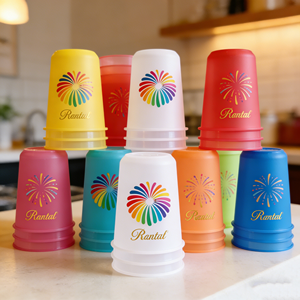 Bicchieri Frost Flex da 16 oz e 12 oz, Regalo per Addio al Nubilato, Bomboniere per Damigelle, Stampa Personalizzata <span class=keywords><strong>con</strong></span> Monogramma o Stemma, Tazza in Plastica per Tè - Product Image 1