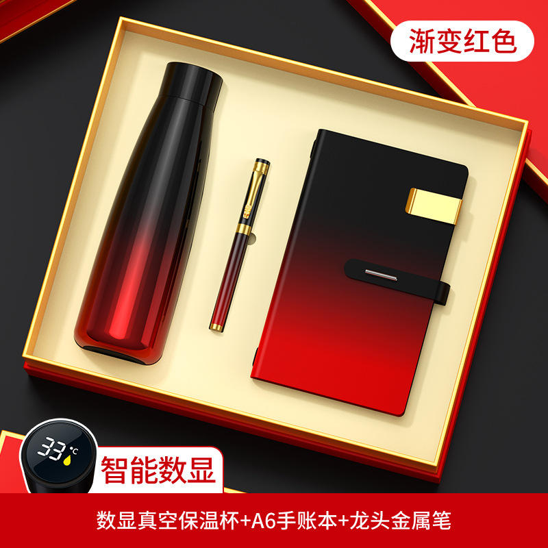 แก้วเก็บความร้อนไล่สีแดงดำ, สมุดโน้ต, ปากกา