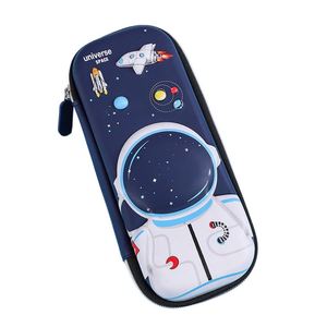 Trousse à crayons grande capacité à fermeture éclair 3D en EVA, motif fusée Kawaii, pour garçons et filles, idéale pour l'école - Vente Flash - Product Image 1