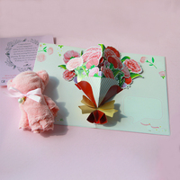 2024 nouvelle mode papier fleur panier papillon Pop Up 3D anniversaire carte de voeux pour la fête des mères saint valentin avec enveloppe
