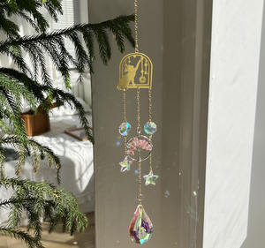 Vente chaude cristal pierre suncatchers fenêtre chambre décoration étoile lune <span class=keywords><strong>arbre</strong></span> <span class=keywords><strong>de</strong></span> vie carillons éoliens décor à la maison attrape-soleil - Product Image 4