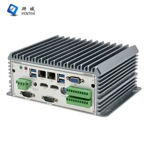 Yentek - Computador industrial industrial sem ventilador, 2 DDR4 intel core i3 i5 i7/j1900, compatível com LAN 6 COM RS232 RS485, ideal para uso em lojas