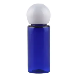 Ámbar/azul/Verde/transparente 5ml 10ml 30ml 50ml PET botella de plástico cuadrada REDONDA/dispensador con tapa de bola