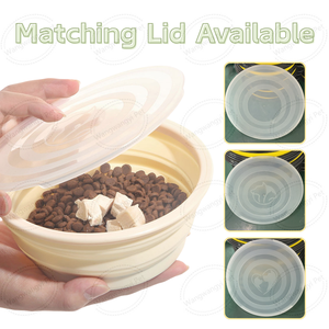 Taşınabilir katlanabilir kedi köpek besleme sulama çanak gıda sınıfı katlanabilir evcil hayvan kaseleri - Product Image 4