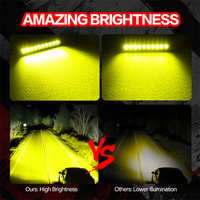 Barre lumineuse de travail LED 12V à faisceau spot simple, profil bas, 12 pouces, couleur lumière blanche ou jaune, pour camionnettes 4x4