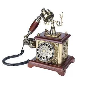 Vintage europäisches Audio Gästebuch Hochzeitstelefon nostalgisches Telefon mit Aufnahmenachricht