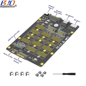<span class=keywords><strong>3</strong></span> in 1 SFF-8654 4i SFF-8611 SATA3.0 22PIN arayüzü NGFF M.2 anahtar-m NVME anahtar-b SATA SSD dönüştürücü adaptör kartı stokta - Product Image 1