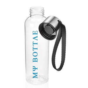 Botellas de Bebidas Reutilizables de Plástico, Libres de BPA, Botella de Agua Transparente con Tapa de Acero Inoxidable <span class=keywords><strong>para</strong></span> Jugo de Frutas - Product Image 6