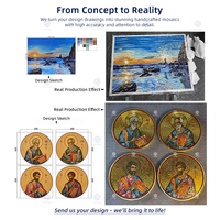 Mosaïque en verre personnalisée, icônes religieuses byzantines, art occidental, portrait de Jésus-Christ, peinture murale en mosaïque 3D