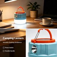 Lanterne de camping LED portable, lampe de secours pour tente avec télécommande étanche IP65 et rechargeable par USB