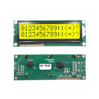 Layar STN Transreflektif Monokrom 16-Pin Positif, Modul COB Karakter 16x2, LCD Paralel, Layar 2.5 inci, Kecerahan 350cd/m², -20