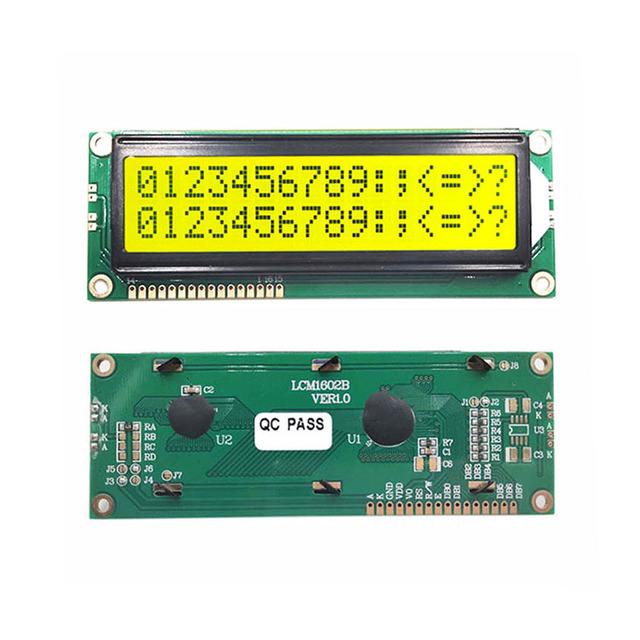 16-Pin Monochrome Transreflective Positive STN Display 16x2 Character COB Module Parallel LCD 2.5" Screen 350cd/m Brightness -20