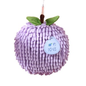 Serviette de cuisine en chenille en forme de fruit, en polaire corail, absorbante et à séchage rapide, couleur aléatoire - Product Image 5