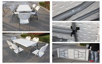 Table pliante en plastique pour table de location de fêtes événementielles