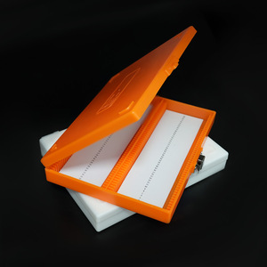 Pathology Slide <b>Box</b> 100 Slides With Buckle Storage Mailing Case Microscope Slide Container - Product Image 1