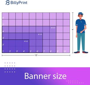 Pancarta de Malla de Poliéster Personalizada BillyPrint, 3 pies x 4 pies, Color Morado Sólido, para Eventos al Aire Libre y Negocios - Product Image 5