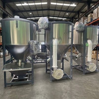 Lvhua acciaio inox verticale plastica granuli Mixer PP ABS PVC PET materia prima plastica Silo di miscelazione