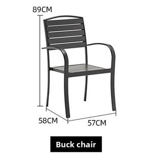 Set Artistico Moderno <span class=keywords><strong>da</strong></span> Giardino <span class=keywords><strong>in</strong></span> <span class=keywords><strong>Legno</strong></span> e Alluminio per Esterni Impermeabile Anti-Corrosione con Protezione Solare Durevole Tavolo e Sedie per 4 Persone 1 Anno - Product Image 6