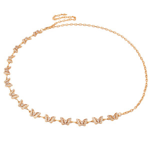 Conjunto de Cadenas Corporales de Moda, Diseño Geométrico de Aleación de Zinc Dorado, Accesorio de Cadena para Cintura Estilo Hip Hop para Uso Diario Femenino - Product Image 5