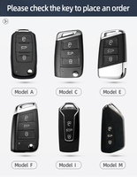 Housse de protection complète noire pour clé télécommande à 3 boutons, étui de protection pour clés de voiture, porte-clés pour VW Scirocco T3 T4 T5 T6 Polo