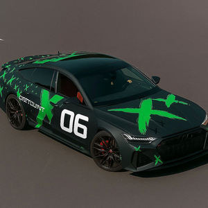 Vinilo Autoadhesivo Mate para Rotulación de Vehículos NIKO Custom Racing Design, Rollo Completo de 1.52*18M 7.5mil con Canales de Aire Impresos - Product Image 1