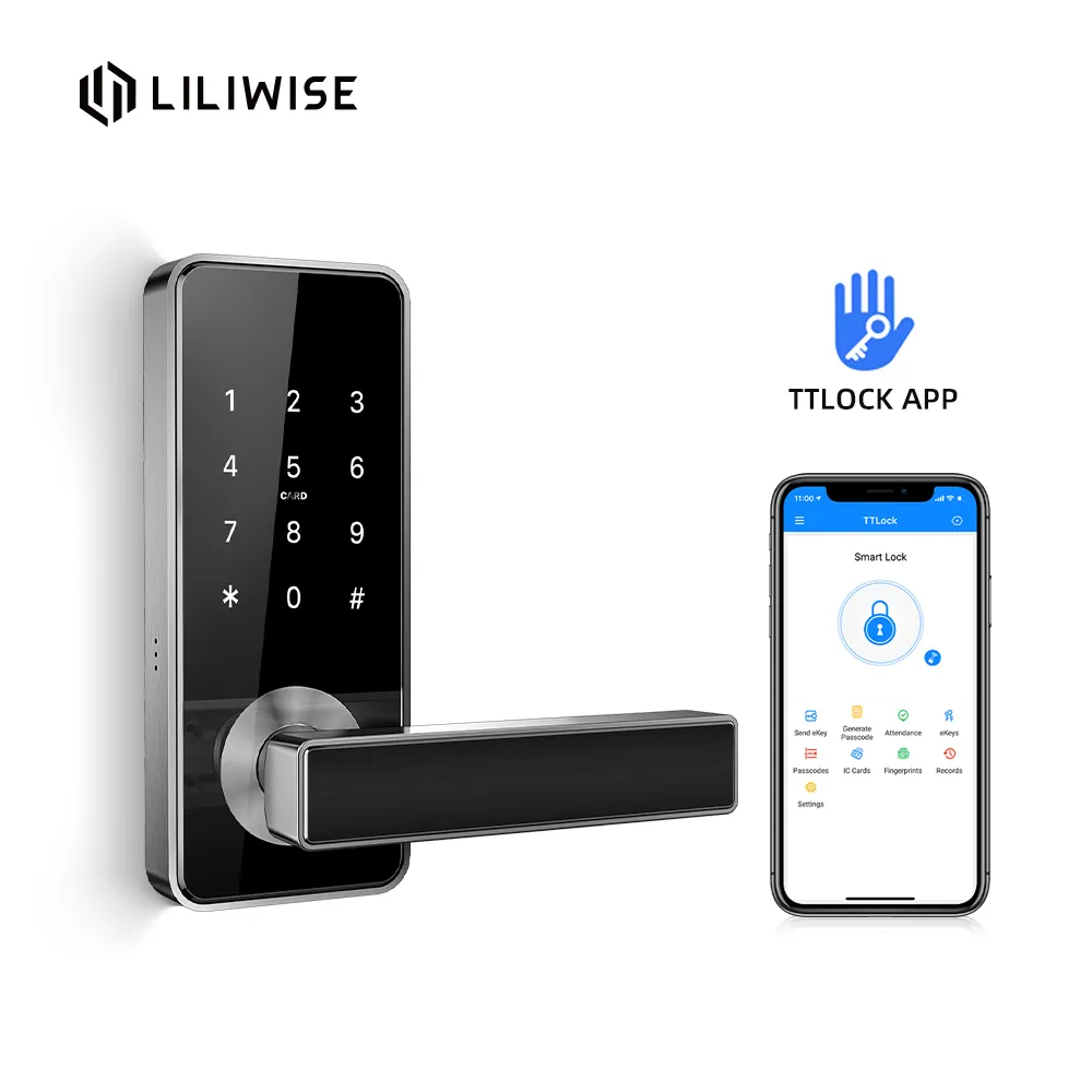 セキュリティスマートワイヤレスAPPキーレスデジタルパスワードコンビネーションドアハンドルロック