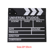Holz-Clapperboard für Filmregisseure TV-Video-Klappbrett Filmproduktion Fotografie-Requisiten Zubehör
