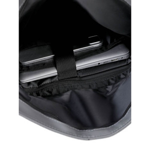 15.6" Unisex Waterproof PU <b>Laptop</b> <b>Backpack</b> Zipper Closure Large Capacity Arcuate Shoulder Strap Portable for Outdoor Use - Product Image 3