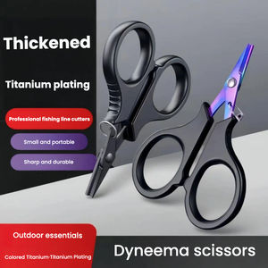 กรรไกรตัดสายเบ็ด สแตนเลส ชุบไทเทเนียม พกพาสะดวก อุปกรณ์ตกปลา สาย PE กรรไกรตัดสายสแตนเลส - Product Image 3